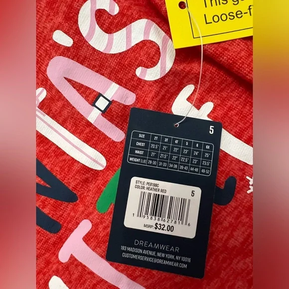 NWT Pj Essentials Kids Boys Girls Christmas Pajamas Soft 5 5T 2 Piece Set Santa - Picture 5 of 5